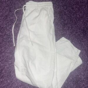 White Jogger Pants
